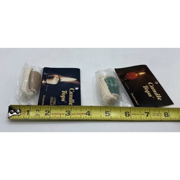 Vtg Candle Tops Wick Holder Wine Bottle Jar Candles Oil Lamp Alcohol Lot 2 NOS - Picture 13 of 13